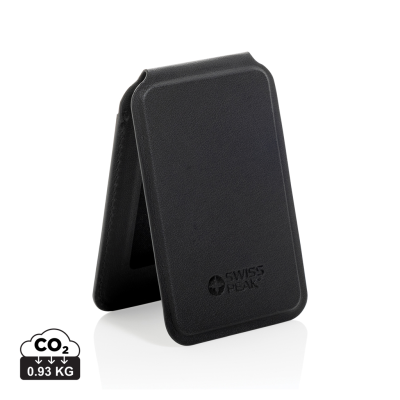 Picture of MAGSTAND RCS RECYCLED PU MAGNETIC PHONE WALLET with Stand in Black.