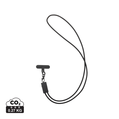 Picture of TERRA RCS RECYCLED PET PHONE CORD with Dual Charge Cable in Grey, Black