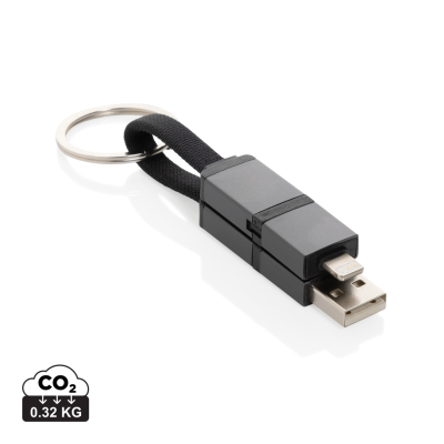 Picture of TERRA RECYCLED ALUMINUM 4 in 1 60W Fast Charger Cable in Grey