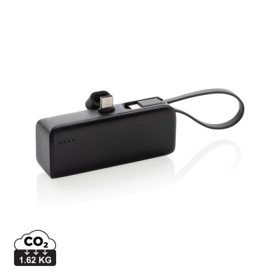 Picture of POWERLINK RCS RPLASTIC 3000 MAH POWERBANK USB C CONNECTOR in Black.