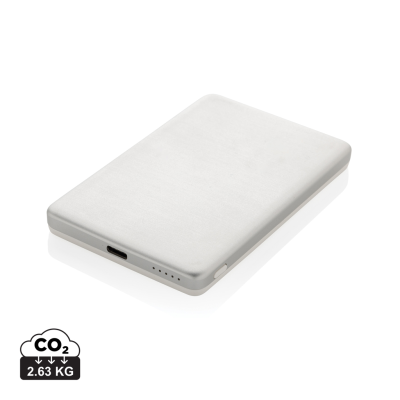 Picture of ORION RCS RECYCLED ALUMINUM 5000 MAH 5W MAGNETIC POWERBANK in Silver