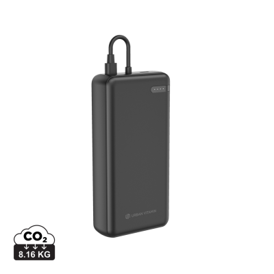 Picture of URBAN VITAMIN MENLO PARK RCS RPLASTIC 20,000 20WPD POWERBANK in Black.