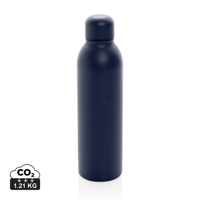 Picture of RCS RECYCLED STAINLESS STEEL METAL VACUUM BOTTLE 500ML in Navy.