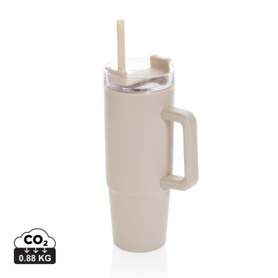 Picture of TANA RCS PLASTIC TUMBLER with Handle 900Ml in Beige.