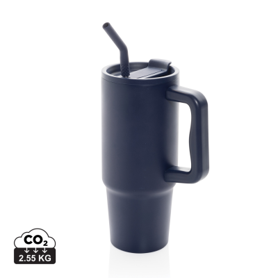 Picture of EMBRACE DELUXE RCS RECYCLED STAINLESS STEEL METAL TUMBLER 900ML in Navy.