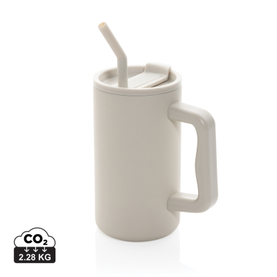 Picture of CUBE RCS CERTIFIED RECYCLED STEEL MUG 800ML in Beige