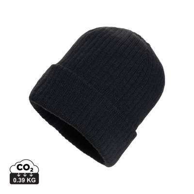 Picture of PRYOR AWARE™ POLYLANA® BEANIE with Cuff in Black.