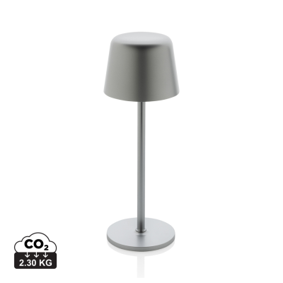 Picture of ZENIC RCS RECYCLED PLASTIC USB RE-CHARGABLE TABLE LAMP in Silver