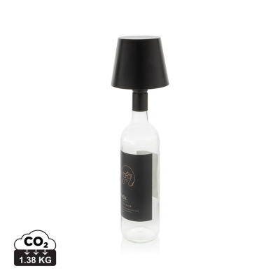 Picture of BOTTLEGLOW RCS RECYCLED PLASTIC BOTTLE LAMP in Black