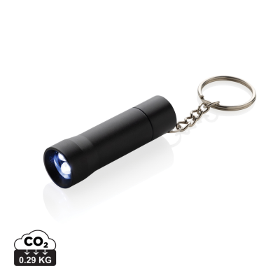 Picture of FLASH RCS RECYCLED ALUMINIUM METAL KEYRING CHAIN TORCH in Black