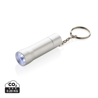 Picture of FLASH RCS RECYCLED ALUMINIUM METAL KEYRING CHAIN TORCH in Silver Grey