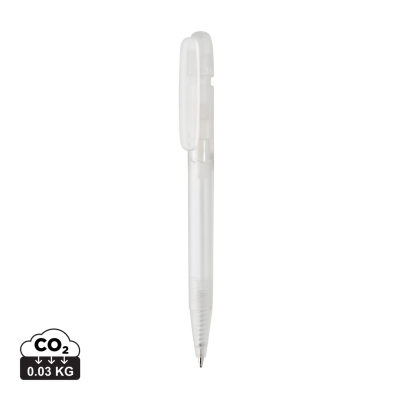 Picture of DEVIN GRS CERTIFIED RABS PEN CLEAR TRANSPARENT in White.