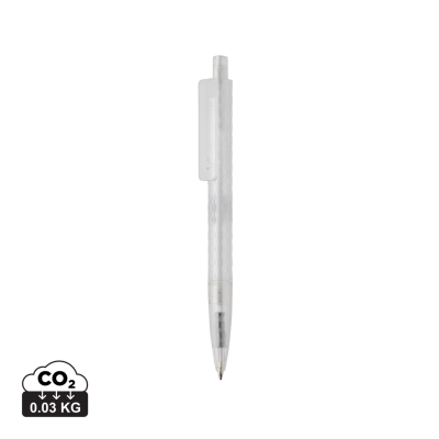 Picture of X3 GRS RECYCLED PC PLASTIC PEN FROSTED in White.