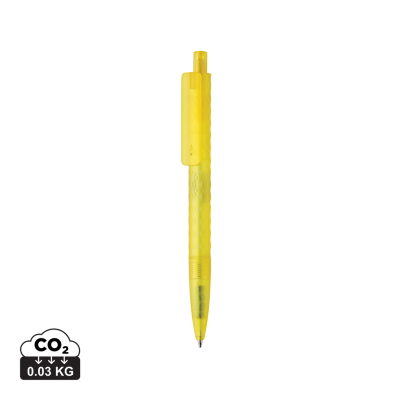 Picture of X3 GRS RECYCLED PC PLASTIC PEN FROSTED in Yellow.