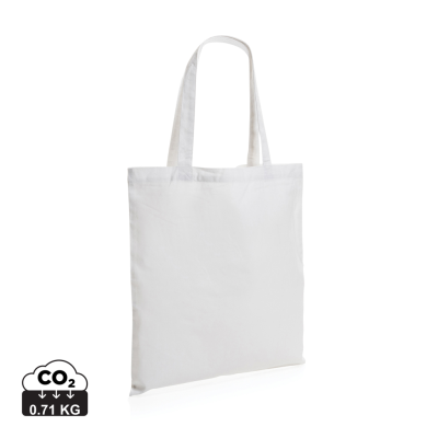 Picture of IMPACT AWARE™ RECYCLED COTTON TOTE 145G in White.