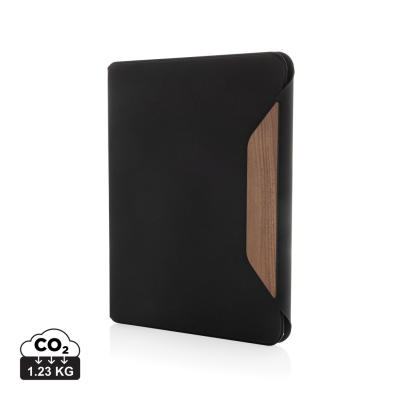 Picture of TERI AWARE™ RPET AND WALNUT A4 PORTFOLIO in Black