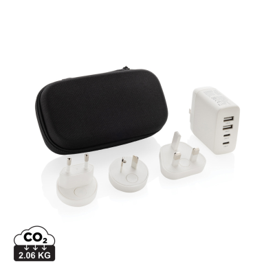 Picture of TRAVELCHARGE PRO RCS RPLASTIC TRAVEL CHARGER with USB C in White, Black