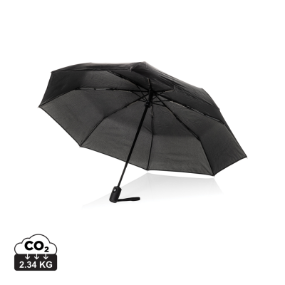 Picture of SWISS PEAK VITO AWARE™ RPET 21 INCH AUTO OPEN & CLOSE UMBRELLA in Black