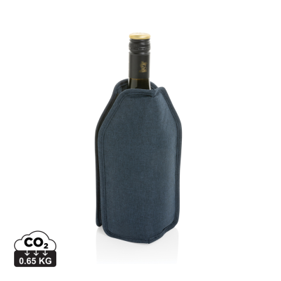 Picture of VINO AWARE™ RPET WINE BOTTLE COOLER SLEEVE in Navy