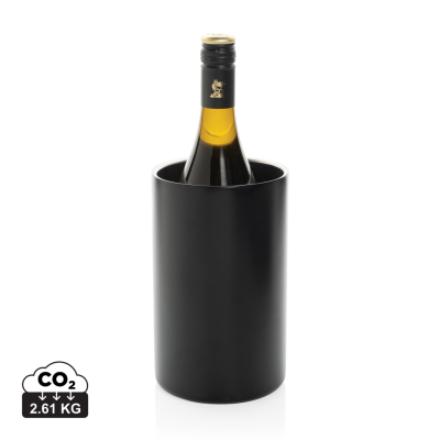 Picture of VINO RCS CERTIFIED RECYCLED STAINLESS STEEL METAL WINE BUCKET in Black