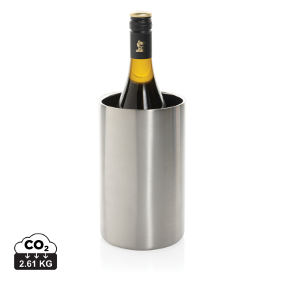 Picture of VINO RCS CERTIFIED RECYCLED STAINLESS STEEL METAL WINE BUCKET in Silver