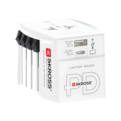 Picture of SKROSS WORLD TRAVEL ADAPTER MUV 65W PD with USB C Cable in White