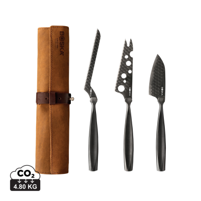 Picture of BOSKA CHEESE KNIFE SET MONACO+ BLACK in Black