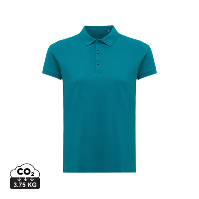 Picture of IQONIQ YOSEMITE LADIES RECYCLED COTTON PIQUE POLO in Verdigris