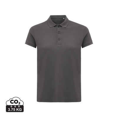 Picture of IQONIQ YOSEMITE LADIES RECYCLED COTTON PIQUE POLO in Anthracite Grey.