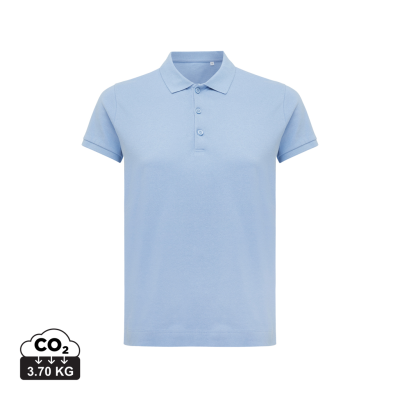 Picture of IQONIQ YOSEMITE LADIES RECYCLED COTTON PIQUE POLO in Light Blue