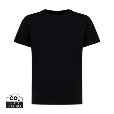 Picture of IQONIQ KOLI CHILDRENS LIGHTWEIGHT RECYCLED COTTON TEE SHIRT in Black.