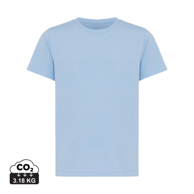 IQONIQ KOLI CHILDRENS RECYCLED COTTON TEE SHIRT in Light Blue.