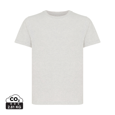 IQONIQ KOLI CHILDRENS RECYCLED COTTON TEE SHIRT in Light Heather Grey.