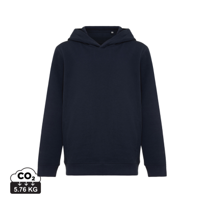 Picture of IQONIQ YENGO CHILDRENS RECYCLED COTTON HOODED HOODY with Sidepockets in Navy