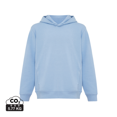 Picture of IQONIQ YENGO CHILDRENS RECYCLED COTTON HOODED HOODY with Sidepockets in Light Blue