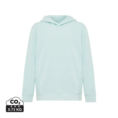 Picture of IQONIQ YENGO CHILDRENS RECYCLED COTTON HOODED HOODY with Sidepockets in Crushed Mints