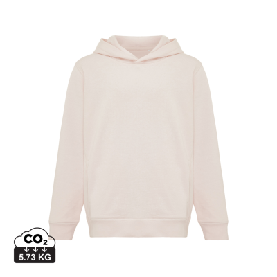 Picture of IQONIQ YENGO CHILDRENS RECYCLED COTTON HOODED HOODY with Sidepockets in Cloud Pink