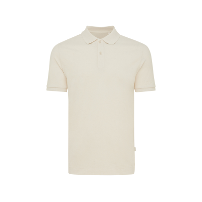 Picture of IQONIQ YOSEMITE RECYCLED COTTON PIQUE POLO in Natural Raw.