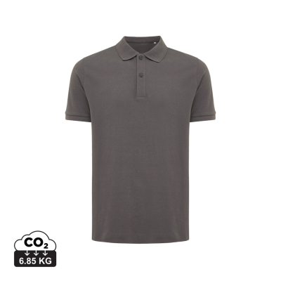 Picture of IQONIQ YOSEMITE RECYCLED COTTON PIQUE POLO in Anthracite Grey