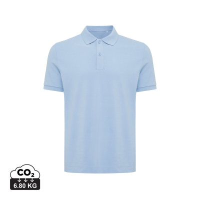 Picture of IQONIQ YOSEMITE RECYCLED COTTON PIQUE POLO in Light Blue