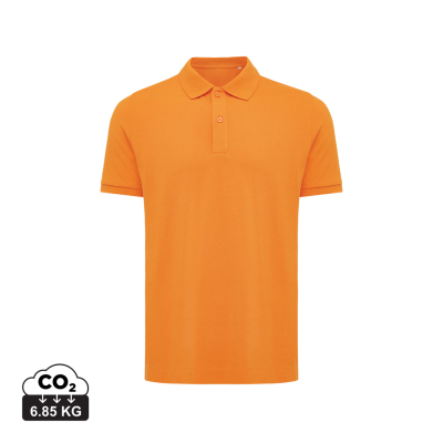 Picture of IQONIQ YOSEMITE RECYCLED COTTON PIQUE POLO in Orange