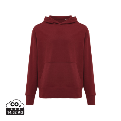 Picture of IQONIQ YOHO RECYCLED COTTON RELAXED HOODED HOODY in Burgundy