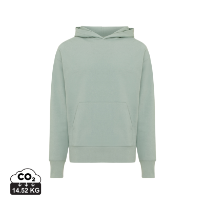 Picture of IQONIQ YOHO RECYCLED COTTON RELAXED HOODED HOODY in Iceberg Green.