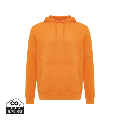 Picture of IQONIQ RILA LIGHTWEIGHT RECYCLED COTTON HOODED HOODY in Orange