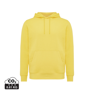 Picture of IQONIQ RILA LIGHTWEIGHT RECYCLED COTTON HOODED HOODY in Yellow