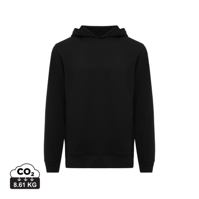 Picture of IQONIQ YENGO RECYCLED COTTON HOODED HOODY with Sidepockets in Black