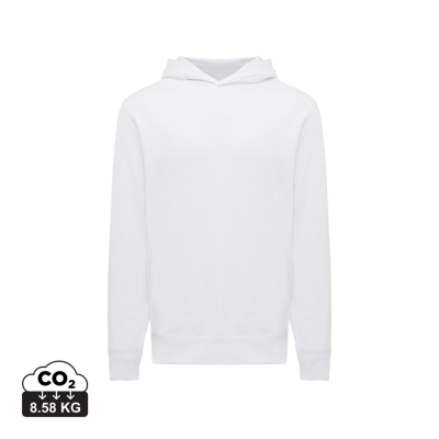 Picture of IQONIQ YENGO RECYCLED COTTON HOODED HOODY with Sidepockets in Recycled White