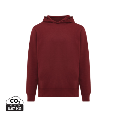 Picture of IQONIQ YENGO RECYCLED COTTON HOODED HOODY with Sidepockets in Burgundy