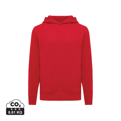 Picture of IQONIQ YENGO RECYCLED COTTON HOODED HOODY with Sidepockets in Red