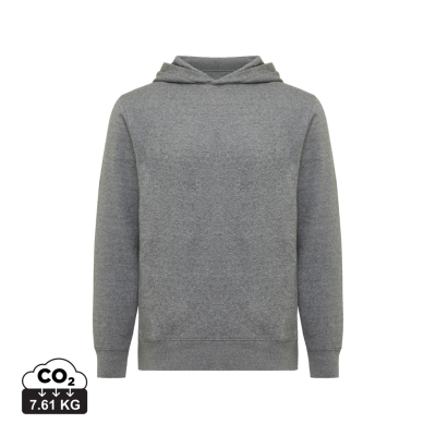 Picture of IQONIQ YENGO RECYCLED COTTON HOODED HOODY with Sidepockets in Light Heather Anthracite Grey